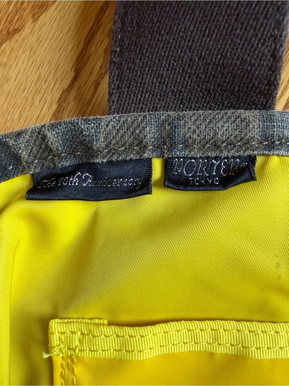 Vintage Yoshida & Co. Camo Canvas Tote-Backpack with Yellow Accent